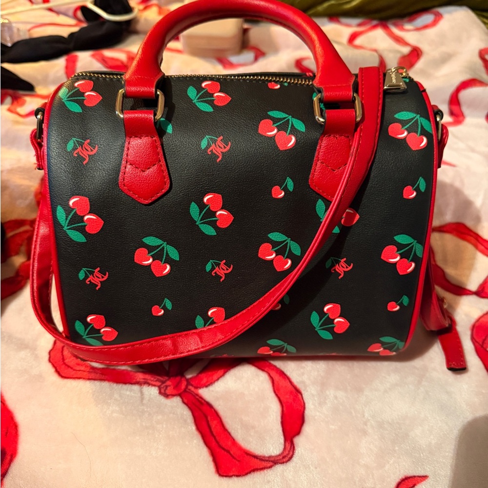 Juicy Couture Black and Red Cherry Satchel - Picture 4 of 4